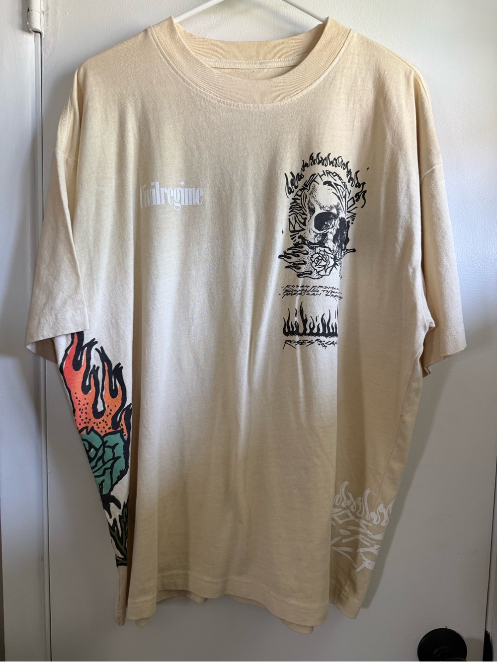 Civil Regime Pre-production Sample Short-Sleeve Tee in Cream, Size Large
